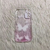 Coque de téléphone en TPU souple dégradé pour Samsung A15 A25, coque de téléphone de luxe avec peinture UV papillon pour Infinix SMART 7 HD