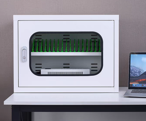 Station de charge pour 30 appareils pour ordinateurs portables et tablettes, armoire de charge murale verrouillable pour 30 tablettes/ordinateurs portables, <span class=keywords><strong>cadre</strong></span> noir - Product Image 5