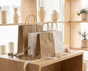 Bolsa de Papel Kraft Clásica KM de 29.5*20*33cm con Asa para Compras, Impresión Digital para Promociones - Product Image 6