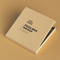 2024 nueva caja de pizza personalizada caja de envío de cartón corrugado reutilizable, caja de embalaje de impresión de patrón para pizza