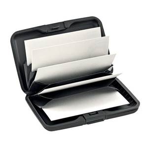 Tarjetero Minimalista de Aluminio con Cierre de Clip, Impresión en Negro para Tarjetas de Crédito - Product Image 2
