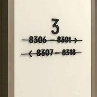 Plaque de numéro de porte moderne en métal élégante DakeSign, résistante à l'eau, couleurs et dimensions personnalisables, panneau pour hôtels, utilisation en extérieur