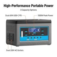 Station d'alimentation portable à charge solaire au prix d'usine 168Wh-360Wh pour la sauvegarde d'urgence