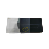 Boîte d'emballage en carton rigide noire personnalisée avec tiroir coulissant, logo en feuille d'or, pour ensemble de couleurs de canard, Noël