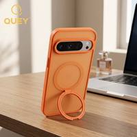 Coque de téléphone magnétique antichoc de luxe 2,0 mm, 6 couleurs, toucher soyeux, anti-traces de doigts, avec support, pour 17 Pro Max 15 (vente en gros)