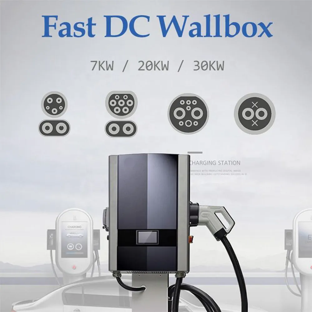 20 30 A 직류 벽 박스 7KW 20A CCS2 DC 충전 스테이션 고속 월박스 CCS EV 충전기 레벨 3 EV 충전기 22KW