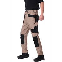 Pantalon de travail Rib Stop de haute qualité pour hommes avec patchs au genou en Corudura vêtements de travail et uniforme