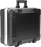 Boîte de transport rigide étanche avec mousse GO, valise à outils portable à roulettes avec panneaux de rangement