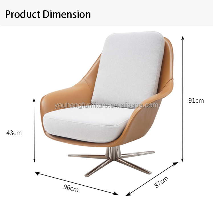 Fancy Luxury Design lounge Living Room furniture swivel leisure Antique living room Metal Leisure Sofa Chair
