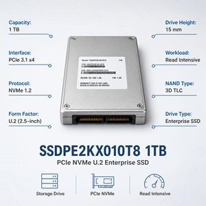 S4610 S4510 P4500 P4510 P4610 480G 960G 1.92T 3.84T 7.68T 15.36T Enterprise SSD SATA NVMe U.2 M.2 Serveropslag - Product Image 1