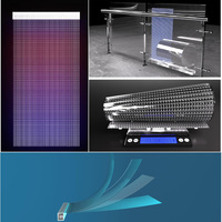 Affichage numérique LED couleur pleine pour vitrine MTNLED P6-P20, transparence de 90 %, luminosité élevée 2000-4000 cd, résolution 136x64
