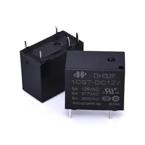 DH32F-1AST-GF-DC12V relai tujuan umum untuk rumah pintar 16A 5 pin 5V 6V 9V 18V 24V 48V relay peralatan rumah tangga relay