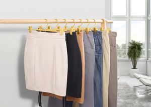 Wholesale Metal Pants <b>Racks</b> Hanger Set Golden Metal Hanger - Product Image 6