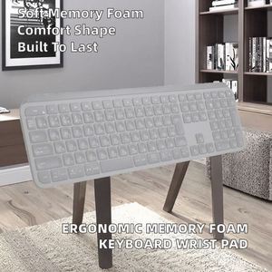 Promotional <b>Thickness</b> Ergonomic Soft Black White Gold Silver Keyboard Memory <b>Foam</b> Wrist Rest Pad for Travel Agency Automotive - Product Image 2