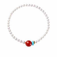 Bracelet en perles d'agate Nanhong naturelle pour femmes, bijoux de style chinois, accessoires, fournisseur en gros