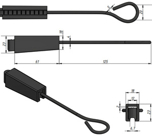 Abrazadera de tensión de fibra óptica H15, abrazadera de tensión de plástico resistente a los rayos UV, abrazadera de extremo aéreo para red de acceso FTTH - Product Image 2