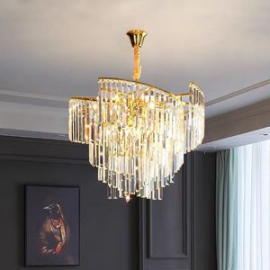 Crystal Chandelier Oval Gold E27 <b>LED</b> <b>Light</b> Source Project Lighting Design Mounted Switch Control 5-Year Warranty - Product Image 3