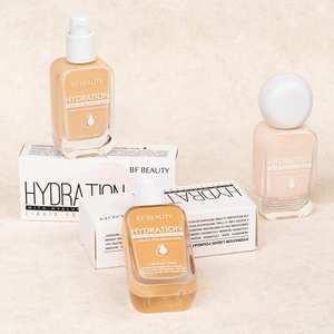 Base correctora 2 en 1 resistente al agua Halal, piel negra, cobertura completa, base líquida de hidratación con ácido hialurónico - Product Image 2