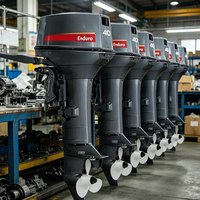Motor Tempel Bensin 2 Tak 40HP Heavy Duty Desain Anti-Karat Untuk Kapal Kerja Lepas Pantai Yamaha