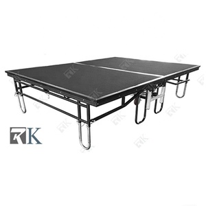 เวทีพับได้มีแพลตฟอร์มสี่เหลี่ยมและไรเซอร์พร้อมบันได - Product Image 4