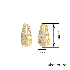 Boucles d'oreilles en forme de U pour femmes, petites et simples, accessoires d'oreille pour un usage quotidien - Product Image 6