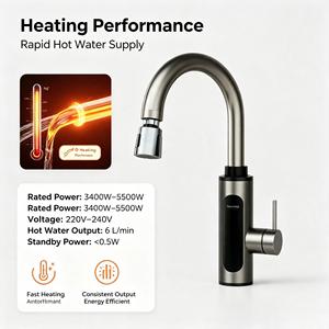 3500w 220v Instantaneous Electric Water Heater <strong>Hot</strong> Water Faucet <strong>Thot</strong> Water Heaters Fast Heating Household Kitchen Bathroom - Product Image 6