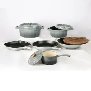 PELITA Non Stick Cast Iron Enamel Coating Cookware Sets