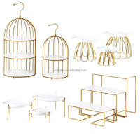 Soporte de Metal para Pasteles de 14 Piezas, Decoración de Lujo para Bodas, Buffet, Postres, Aperitivos para el Té de la Tarde