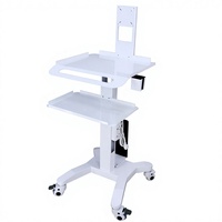 Chariot de scanner intra-oral dentaire mobile en acier métallique, station de travail pour clinique dentaire avec support et plateau pour scanner 3D oral