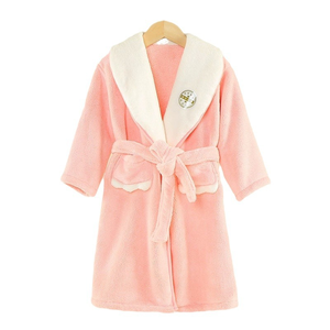 Pyjama en polaire corail pour enfants, tissé, écologique, absorbant, à séchage rapide, <span class=keywords><strong>peignoir</strong></span> chaud pour garçons et filles, une pièce - Product Image 5