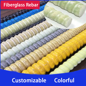 Barres/tiges en fibre de verre pour la construction, alternative au renforcement en acier du béton, résistantes à la corrosion - Product Image 1