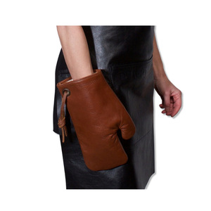 High-temperature resistant cowhide microwave <b>oven</b> <b>gloves</b>, <b>oven</b> mitts, kitchen work <b>gloves</b>, baking <b>gloves</b> - Product Image 2