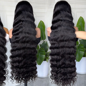 Peluca Rizada Birmana Natural India, Peluca Frontal de Encaje HD Completo de 30 Pulgadas, Venta al por Mayor, Peluca de Cabello Humano Virgen Peruano Natural 12A Sin Pegamento - Product Image 2