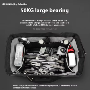 Bolsa Multifuncional para Electricista, de Lona Impermeable, con Cierre, para Hombro y Cintura, Bolsa de Herramientas Reforzada para Reparaciones en el Hogar - Product Image 2