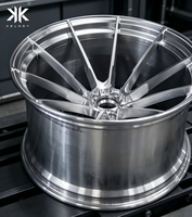 Jantes en alliage d'aluminium forgé Hyper Silver neuves 6061 T6 10 branches usinées concaves légères 25 mm 18-22 pouces 5x114.3