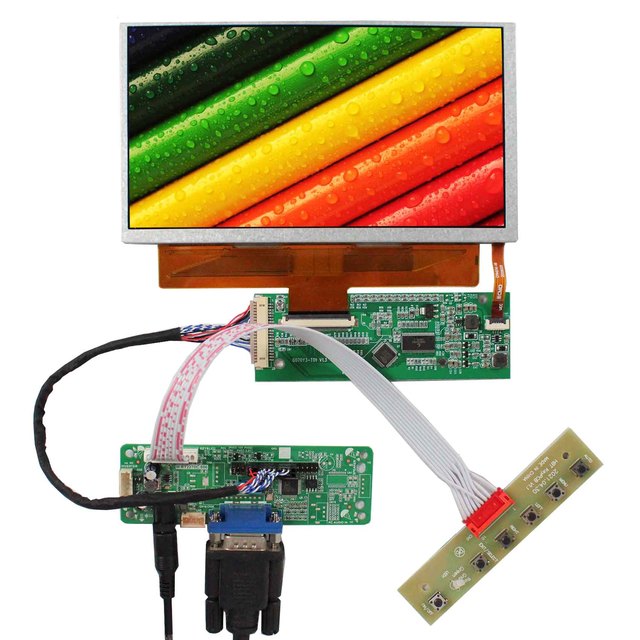 Lcd Display Module 50Pins Ttl Fpc 7" G070Y3-T01 800X480 Digital Signage And Displays Lcd Display Panel With Vga Control Board