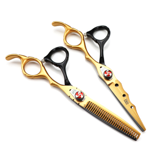 Tijeras de Peluquería Profesionales HS-573 de 6.0 Pulgadas para Colorear y Entresacar Cabello, Económicas y con Diseño Personalizado - Product Image 3