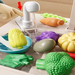 Juego de Cocina de Juguete para Niños de 83 cm con Luz, Música, Spray y Mesa de Cocina Educativa Eléctrica - Product Image 3