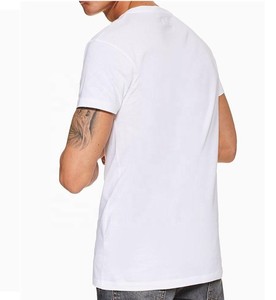 Camisetas Blancas de Cuello en V para Hombre, Personalizadas, 100% <span class=keywords><strong>Algodón</strong></span>, <span class=keywords><strong>Precio</strong></span> Bajo, Venta al Por Mayor - Product Image 4