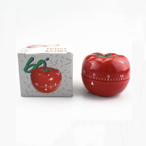 Temporizador mecánico de cocina con forma de tomate de plástico para el hogar - Product Image 4