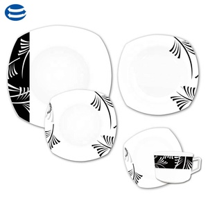 Excellent four fine square royal Prestige 20pcs fine ceramic porcelain dinnerware set table dinner set - Product Image 5