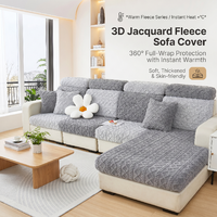 Housse de canapé en chenille épaissie, extensible, rayée, anti-poussière, lavable, résistante aux griffures de chat, décoration moderne pour la maison, universelle, en forme de L