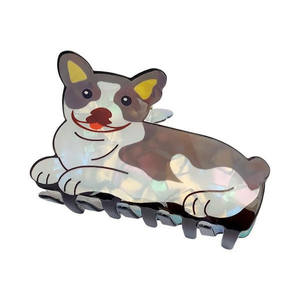 Fermaglio per capelli Zi Gray Puppy da 8,8 cm con design a forma di animale dei cartoni animati per uso quotidiano da donna - Product Image 1