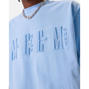 T-shirt personnalisé surdimensionné à sublimation, imprimé en 3D, streetwear, en coton épais, coupe carrée, gaufré - Product Image 1
