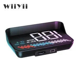 WiiYii Universal Digital speedometer Over speed alarm M7 OBD2 GPS Car Head Up Display Smart gauge car HUD