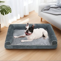 Coussin carré respirant et amovible pour chien et chat, en tissu éponge, pour toutes les saisons