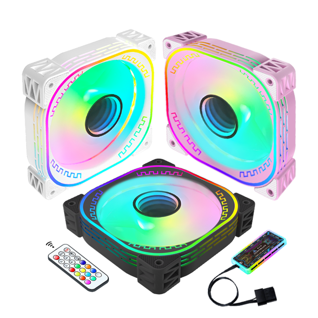 Lovingcool Custom Logo Computer Cooling Fan Silent 5V 3PIN ARGB Fan 120mm High Quality Gaming PC RGB Fan for Desktop PC