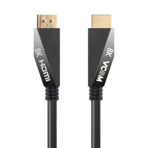 Kabel HDMI bersertifikat 8K 4K 2M 48Gbps mendukung HDCP2.2 HDR berlapis emas kabel Video HDMI menghubungkan ponsel ke TV