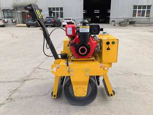 Rodillo de un solo tambor de asfalto de alta eficiencia, máquina compactadora vibratoria de hormigón, rodillo de carretera manual, rodillo de carretera diésel - Product Image 3