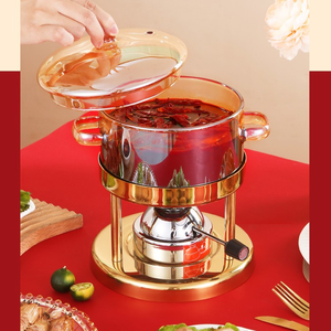 Casserole en verre transparent de haute qualité, design moderne, pour soupes et bouillons, avec poignée, bonne qualité - Product Image 6